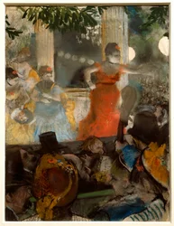 Koncert kawiarniany z ambasadorami Obraz pastelowy Edgara Degasa (1834-1917) 1876 Nd. 0,36 x 0,28 m Lyon. Muzeum Sztuk Pięknych