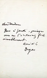 List artysty do Berthe Morisot (1841-95)