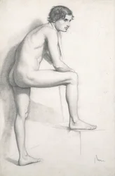 Studium aktu, c.1858
