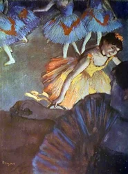 Obraz zatytułowany Balet widziany z loży operowej Edgara Degas