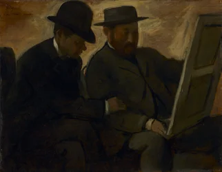 Paul Lafond i Alphonse Cherfils badają obraz