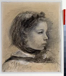 Portret Giulii Bellelli Gabinet dla „”rodziny Bellelli”” Rysunek Edgara Degasa (1834-1917) Około 1858-1859 wym.0,23 x 0,19 m Paryż. Muzeum w Luwrze