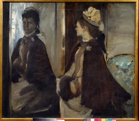 Portret Madame Jeantaud (1851 - 1929) w lustrze. Obraz Edgara Degasa (1834-1917)