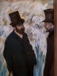 Portret przyjaciół na scenie (detal) (znany również jako „Portret Ludovica Halevy i Alberta Boulanger-Cave”). 1879. Pastel na papierze.