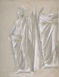 Studium udrapowanej postaci, 1857-58.