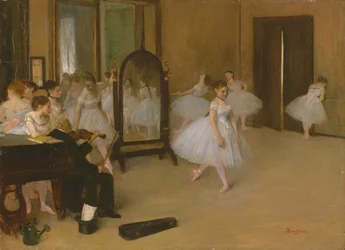 Klasa tańca, ca. 1870.