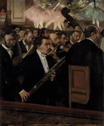 Orkiestra w operze, ok. 1870
