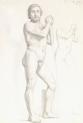 Dwa akademickie studia człowieka, ok. 1856 r.