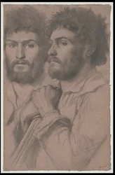 Dwa studia portretowe mężczyzny, ok. 1856-57