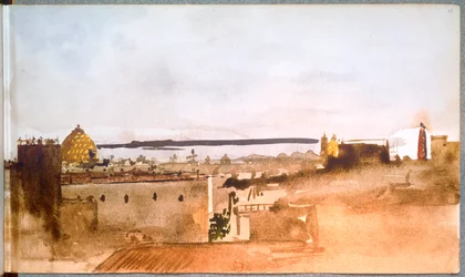 Widok Neapolu Akwarela (akwarela)