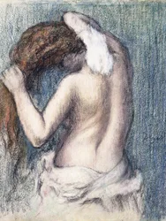 Kobieta susząca się, ok. 1906