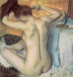 Kobieta czesząca, ok.1885 (pastel)