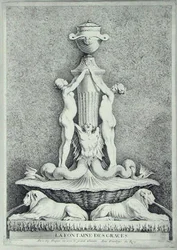 La Fontaine des Graces, grawerowane przez Huquier (grawerowanie)
