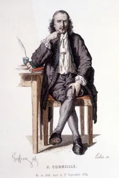 Pierre Corneille (1606/1684) bez kości przez Geoffroya.