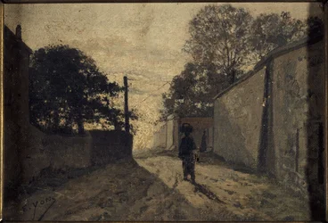 Rue Saint-Vincent w Montmartre, około 1865 (olej na płótnie)