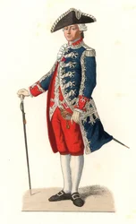 Charles Gravier, hrabia Vergennes (1719-1787), w mundurze jako kapitan straży drzwi królewskich, Francja