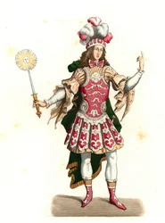 Ludwik XIV Francji, król słońca (1638-1715), w stroju tanecznym