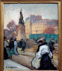 Plac Republiki. Obraz Edmonda Leempera (1876-1909)