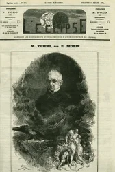 Portret Adolphe Thiersa (1797-1877), francuskiego polityka. Okładka w „”L