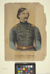 Pułkownik James A. Mulligan (litografia ręcznie kolorowana)