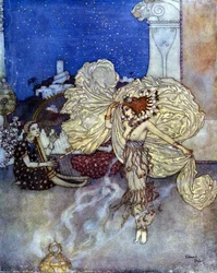 Księżniczka Salome, żydowska księżniczka. Ilustracja autorstwa Edmunda (Edmonda) Dulaca (1882-1953)