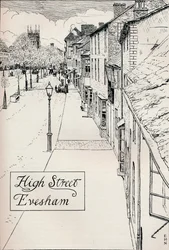 High Street Evesham, XIX wiek