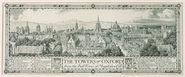 Wieże Oxfordu z dzwonnicy Magdalen, 1908 r.
