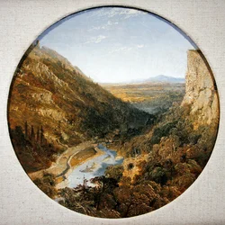 Matlock Vale z Tor, Derbyshire (olej na płótnie)