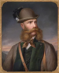 Portret Franciszka Józefa I Austriackiego w stroju myśliwskim, 1877