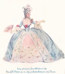 Dama dworu Ludwika XV, XIX w.