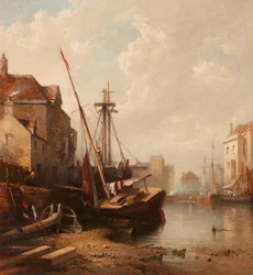Port w Leith (olej na płótnie)