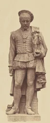 ["Pilon", statua autorstwa Louisa Despreza, dekoracja Luwru, Paryż].