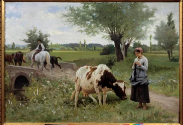 Dobrze strzeżony powóz Obraz Edouarda Debata Ponsana (1847-1913) 1890 nd. 0,82x1,28 m Pau, Muzeum Sztuk Pięknych