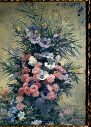 Bukiet zawilców Obraz Edouarda Debata Ponsana (1847-1913). 1888. Wycieczki, Muzeum Sztuk Pięknych