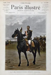 Portret konny generała Georgesa Boulangera (1837-1891), polityka „według Edouarda Debata Ponsana (Debat-Ponsan