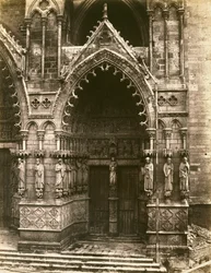 Drzwi Matki Boskiej, Katedra w Amiens, ok. 1856 (odbitka na papierze solonym)