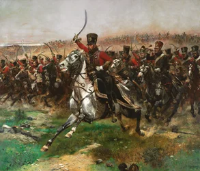 Niech żyje cesarz! Szarża 4. Pułku Huzarów w bitwie pod Frydlandem, 14 czerwca 1807, 1891