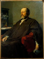 Portret Guillaume Victor Augier (1820-1889) dramaturg Obraz Edouarda Louisa Dubufe (1820-1883) 1877 Nd. 1,31x0,98 m²