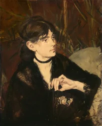 Berthe Morisot trzymająca wachlarz