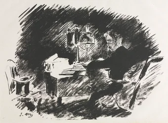 Ilustracja do Kruka autorstwa Edgara Allana Poe.