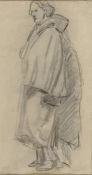 Mężczyzna w płaszczu [verso], 18521858.