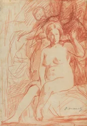 Manet - Studium aktu siedzącego (La Toilette), 1858-60