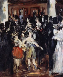 Bal maskowy w operze - Manet, Edouard (1832-1883) Olej na płótnie 1873 46,7x38,2 Bridgestone Museum of Art
