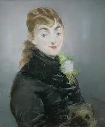 Méry Laurent z mopsem, 1882.