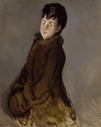 Portret Isabelle Lemonnier z mufką, ok. 1879 (olej na płótnie)