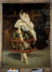 Portret Loli de Valencia Tancerka Lola Melea jest reprezentowana w tradycyjnym hiszpańskim stroju. Obraz Edouarda Maneta (1832-1883) 1862 wym. 1,23x0,92 m Paryż, Musee d
