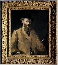 Autoportret z paletą Obraz Edouarda Maneta (1832-1883) 1879 Ze zbiorów prywatnych