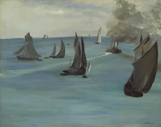 Parowiec wypływający z Boulogne, 1864 r.