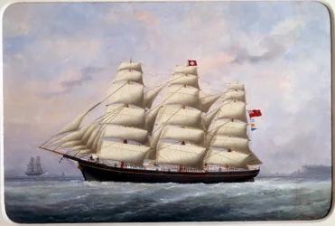Żaglówka William Lawrence Akwarela autorstwa Edouarda Adama (1847-1929) 1881 Paryż, Musee de la Marine