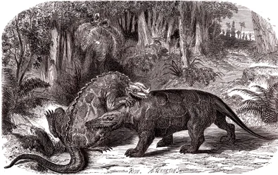 Iguanodon i megalozaur